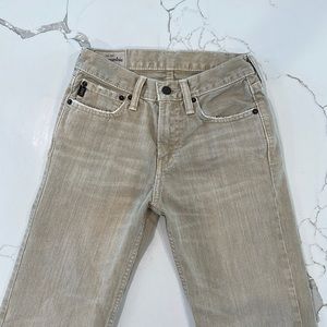 Boys Abercrombie Boys Jeans, Tan colored weathered look, Size 14 Slim, Straight